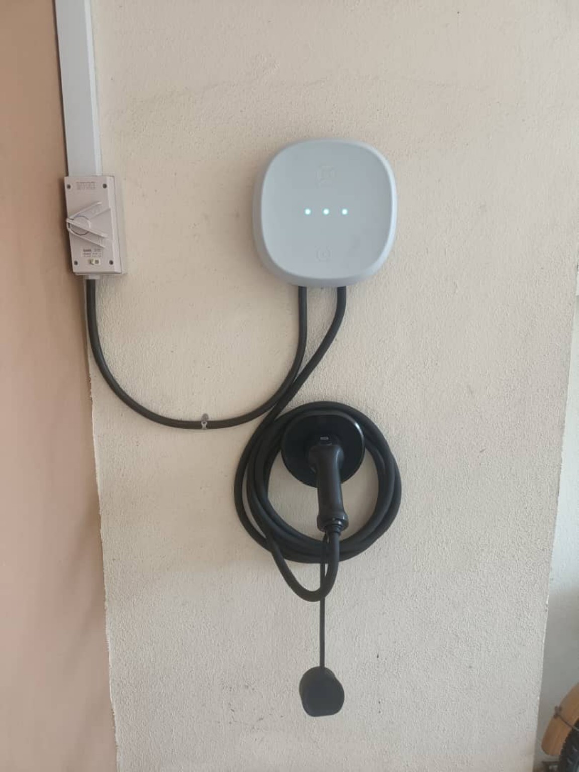 White home wallbox product reference photo, installation status not verified